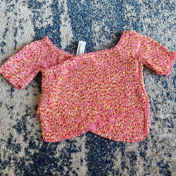 POUPETTE ST BARTH
Soledad Off-the-shoulder Smocked Blouse In Pink Small - Picture 8 of 8